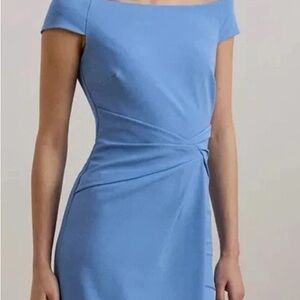 Lauren Ralph Lauren One Shoulder Light Blue Dress sz 10